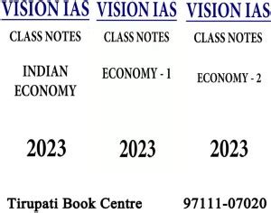 VISION IAS General Studies Indian Economy Latest Handwritten Class ...