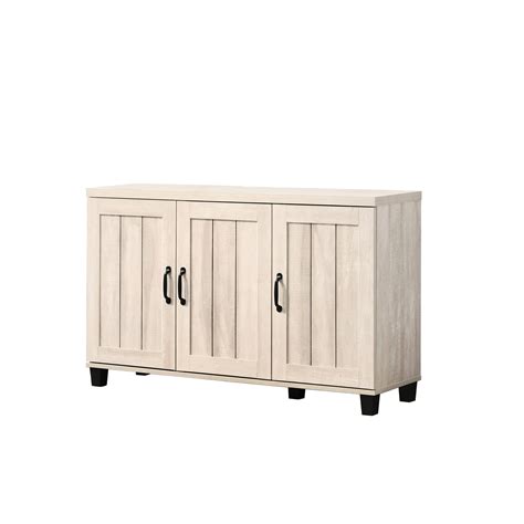 Ebern Designs 3-Door Dusty Gray Oak Shoe Cabinet With 6 Adjustable ...