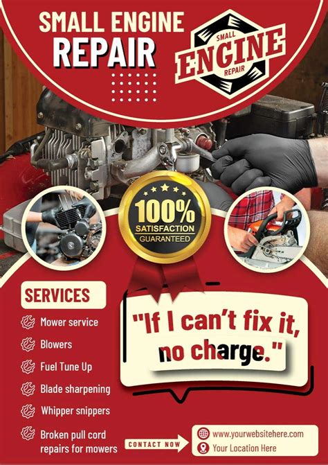 Image result for Small Engine Repair Flyer