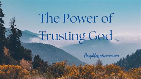 Trust God Verses