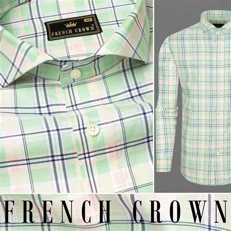 Powder Ash with Bridesmaid Formal/Casual Checks-Plaid Premium Cotton ...