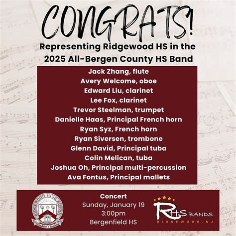 2025 NJ All-Bergen County Band - THE RIDGEWOOD BLOG.