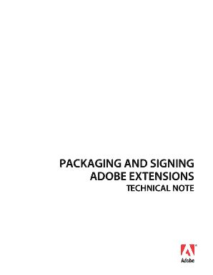 Fillable Online Packaging and Signing Adobe Extensions Packaging and ...