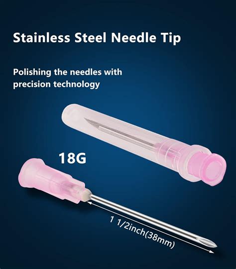 Buy 100PCS 18 Ga 1.5 Inch Disposable Luer Lock Laboratory Tools ...