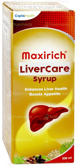 Maxirich Livercare Syrup 200 Ml - Uses, Side Effects, Dosage, Price ...