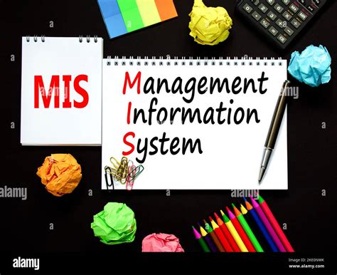 MIS management information system symbol. Concept words MIS management ...