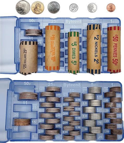 Byteen8 Coin Counter Coin Sorter｜2Packs Mini Coin Counter Tray Coin ...