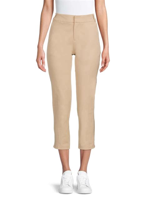 Time and Tru Women's Cropped Pull-On Pants - Walmart.com