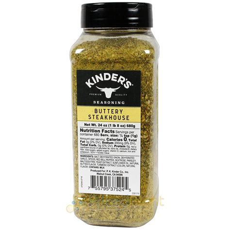 Kinder's Buttery Steakhouse Rub All Purpose Seasoning Beef Chicken 24 ...