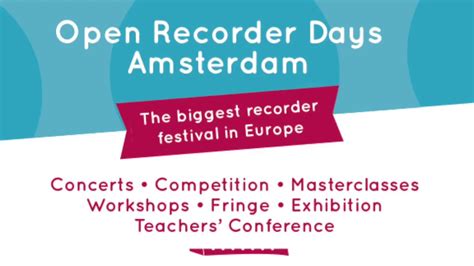 Open Recorder Days Amsterdam 2017 - YouTube