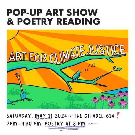 Pop-up Art Show and Poetry Reading for Climate Justice, 1761 Parsons ...