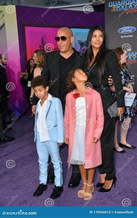 Vin Diesel, Paloma Jimenez & Children Editorial Photography - Image of ...