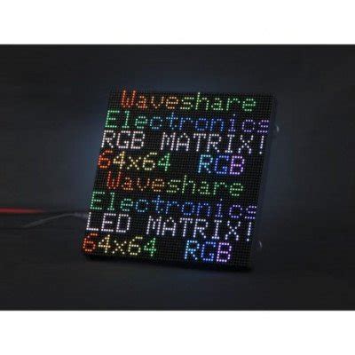 Waveshare RGB Full-Color LED Matrix Panel, 3mm Pitch, 6464 Pixels ...