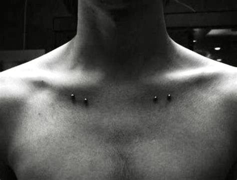 dermal piercing | Collar bone piercing, Unique body piercings, Chest ...