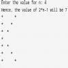 Write a program to print the letter K in 2* N-1 rows using stars ...