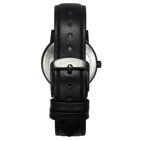 Helix By Timex Black Round Analog Leather Watch Men -TW047HG03