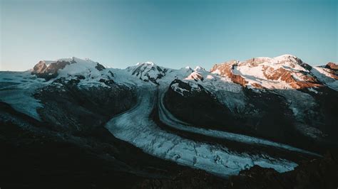 Download wallpaper 1920x1080 mountains, rocks, snow, snowy, relief, sky ...