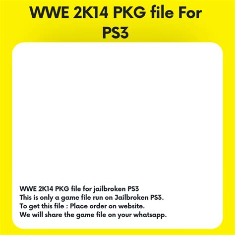 WWE 2K14 PKG file For PS3