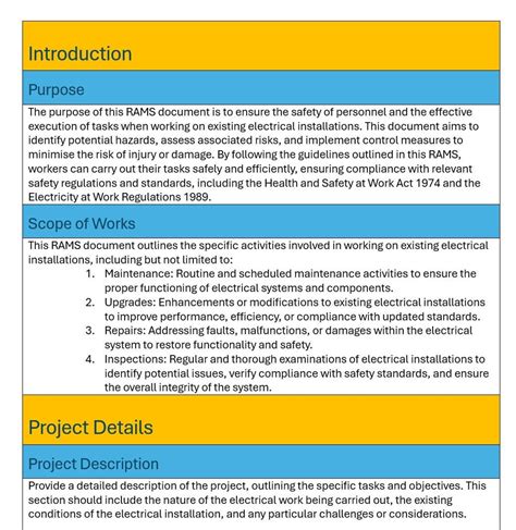 Image result for Electrical Work Method Statement
