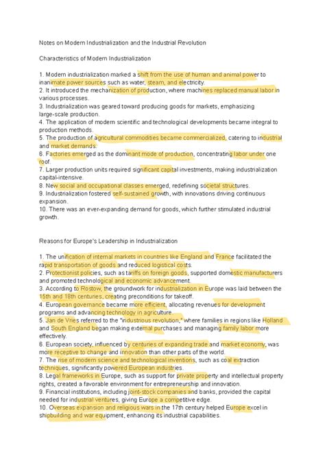 Untitled document-5 - Lecture notes - Notes on Modern Industrialization ...