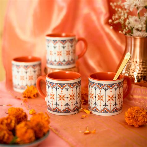 Sapphire Sunset Ceramic Tea cups - Set of 4 – Local Nation