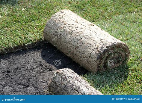 ROLLS of TURF - LAWN stock image. Image of place, ecology - 13329197