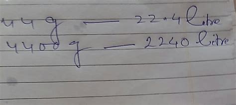 a fire extinguisher contain 4.4kg Co2 the volume of co2 delivered by ...
