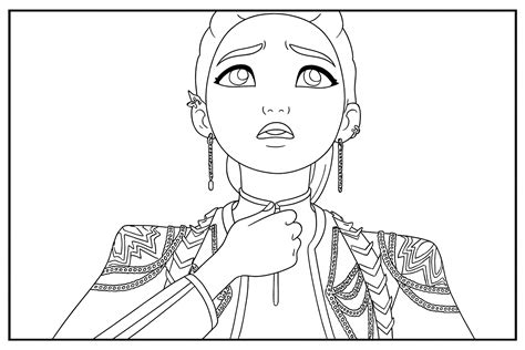 Free Rumi with Fast Food Drink Coloring Pages – KPop Demon Hunters ...