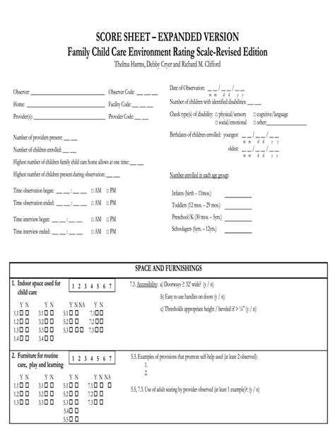 ERSI Score Sheet - Expanded Version Form - Fill Online, Printable ...