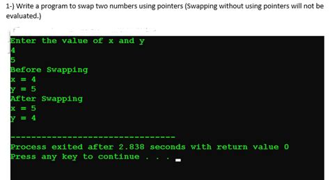 Image result for Write a Program to Swap Two Numbers with and without Using Tem Veriable