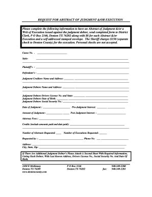 Abstract Of Judgment Texas - Fill Online, Printable, Fillable, Blank ...