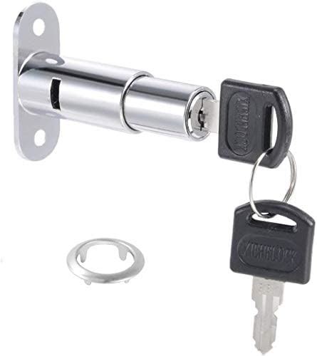 MHS Wardrobe Sliding Door Center Push Lock for 25 mm Shutter (Pack of 1 ...