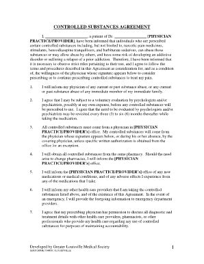 CONTROLLED SUBSTANCES AGREEMENT - Kbml Ky - Fill and Sign Printable ...