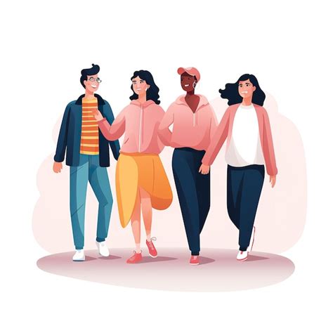 People Standing Together Cartoon 的图像结果