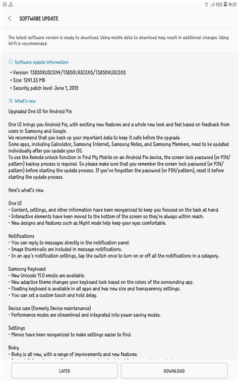 Finalmente è tempo di Android 9 Pie anche per Samsung Galaxy Tab S3 e ...