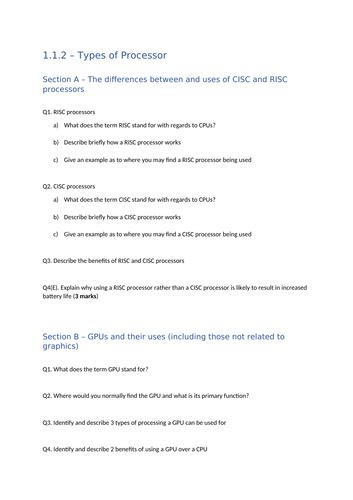 OCR a Level Computer Science Paper 1 的图像结果