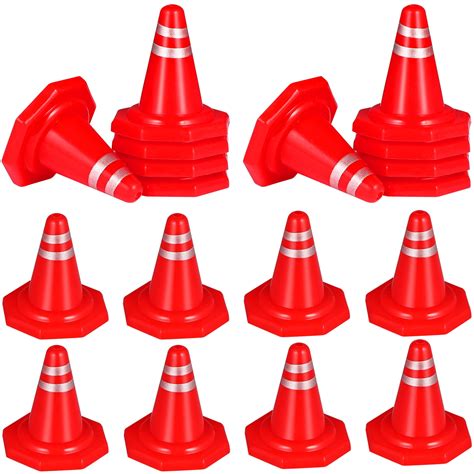 50 Pcs Small Traffic Cones Miniature Kids Traffic Signs Cones Pretend ...