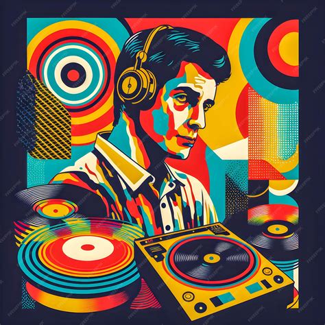 Premium Photo | Retro and Pop Art of Dj on board illustration abstract ...