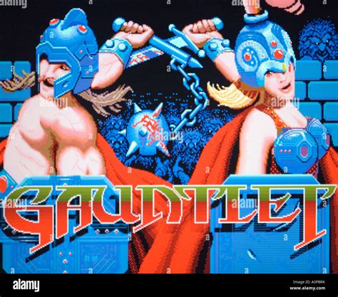Gauntlet Atari 1985 vintage arcade videogame screenshot EDITORIAL USE ...