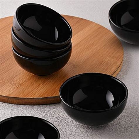 Buy Crock Comforts- Handmade Ceramic Stoneware Black Serving/Dip Bowl ...