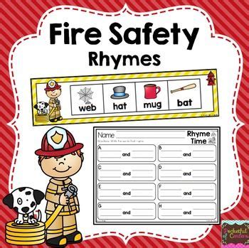 Fire Safety Rhymes | Math center activities, Rhyming activities ...