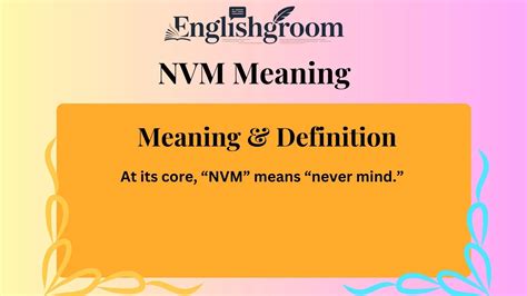 💬 What Does “NVM” Mean? Full Guide to Its Meaning, Origin, and Usage