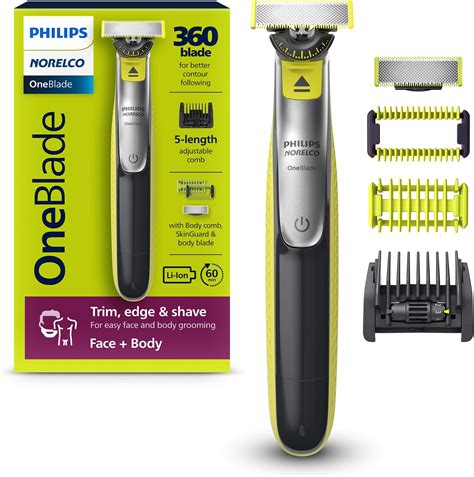 Amazon.com: Philips Norelco OneBlade 360 Face + Body, Hybrid Electric Razor and Beard Trimmer ...