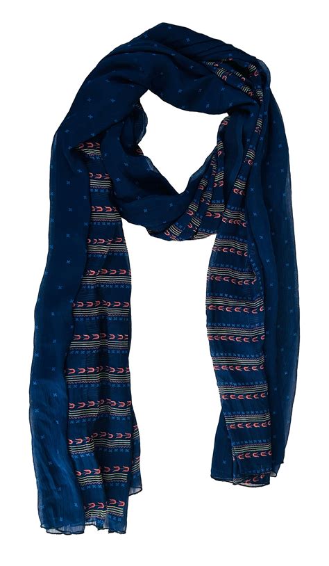Yash Gallery Women's Poly Chiffon White Geometric Print Dupatta for Wo