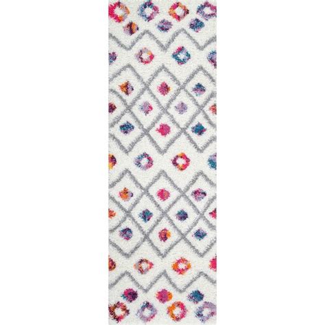 nuLOOM 8 X 10 (ft) Pink Indoor Trellis Bohemian/Eclectic Area Rug in ...