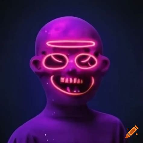 Funny neon galaxy meme face on Craiyon