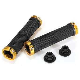 Generic Bicycle Handlebars Grips Lock On Aluminum Grips- Yellow ...