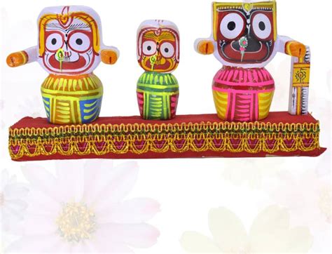 Real Craft Shree Jagannath in Wooden Stand, 4 Inch Murti Decorative ...