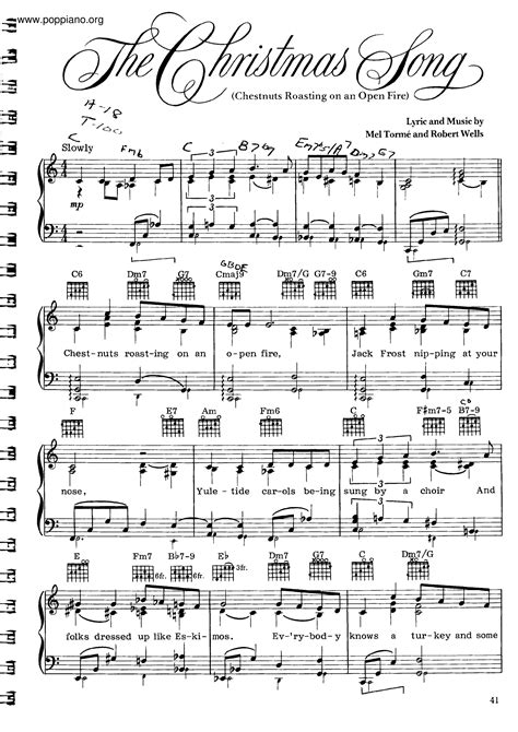 Christmas Songs Piano Sheet Music Free Printable - FREE Printable A-Z