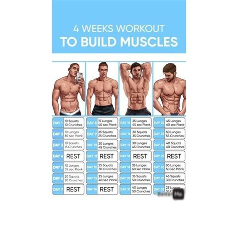 Image result for Muscle Building Weekly Workout Plan